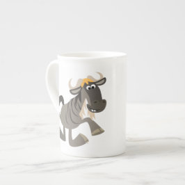 Cartoon Tap dansend Wildebeest Bone China Mok