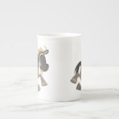 Cartoon Tap dansend Wildebeest Bone China Mok (Voorkant)