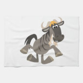 Cartoon Tap Dansend Wildebeest Kitchen Towel Theedoek (Horizontaal)