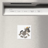 Cartoon Tap Dansend Wildebeest Magnet (Insitu (Vaatwasser))