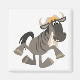 Cartoon Tap Dansend Wildebeest Magnet