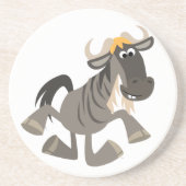 Cartoon Tap Dansend Wildebeest Onderzetter (Voorkant)