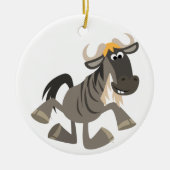 Cartoon Tap Dansend Wildebeest Ornament (Voorkant)