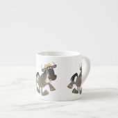 Cartoon Tap Dansende Wildebeest Espresso Mok (Voorkant rechts)