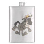 Cartoon Tap Dansende Wildebeest Klassieke Flassie Flacon (Voorkant)
