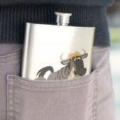 Cartoon Tap Dansende Wildebeest Klassieke Flassie Flacon (Voorbeeld)