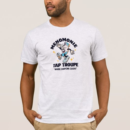 Cartoon Tap Troupe Logo - Dark Font T-shirt (Voorkant)