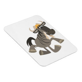 Cartoon Tapdanserende Wildebeest Flexibele Magneet
