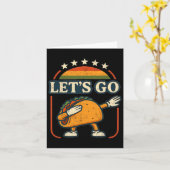 Cartoon Tarief Taco Dab Kunstwerk Retro Zonsonderg Kaart (Gele Bloem)