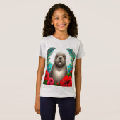 Cartoon Tattoo kunst van Hawaiian Monk Seal T-shirt (Voorkant volledig)