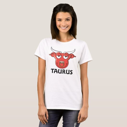 Cartoon Taurus Red Bull T-shirt (Voorkant volledig)