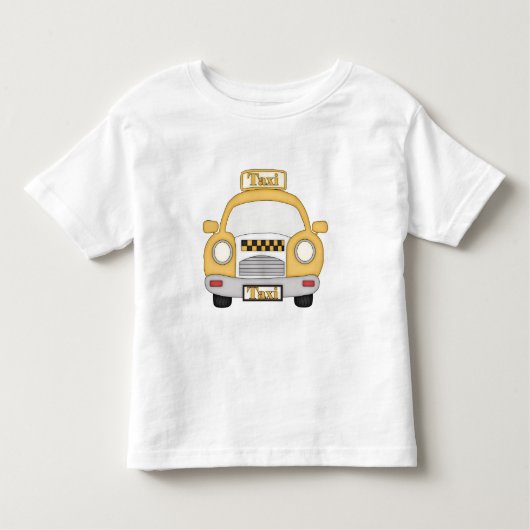 Cartoon Taxi Cab peuter jongens t-shirt (Voorkant)