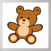 Cartoon Teddy Bear Poster (Voorkant)