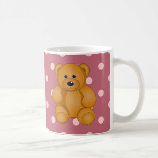 Cartoon Teddy Design Koffiemok (Rechts)