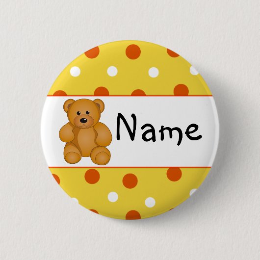 Cartoon Teddy Design Ronde Button 5,7 Cm (Voorkant)