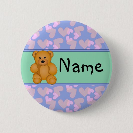 Cartoon Teddy Design Ronde Button 5,7 Cm (Voorkant)