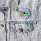 Cartoon Teddy Design Ronde Button 5,7 Cm (In situ)