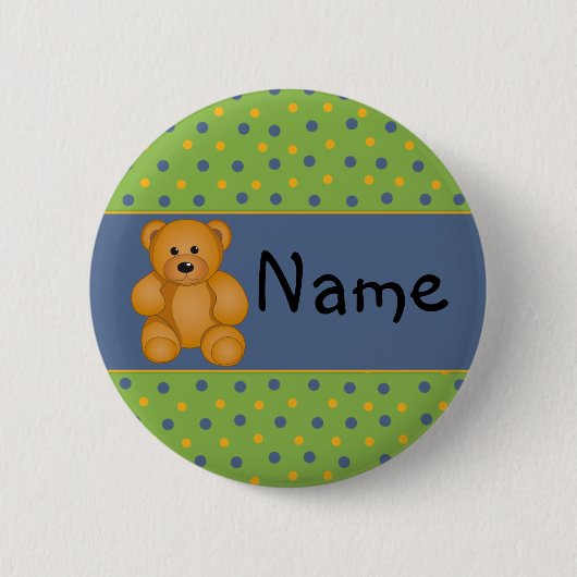 Cartoon Teddy Design Ronde Button 5,7 Cm (Voorkant)