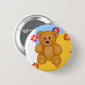 Cartoon Teddy Design Ronde Button 5,7 Cm (Voorkant /achterkant)