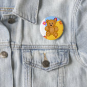 Cartoon Teddy Design Ronde Button 5,7 Cm (In situ)