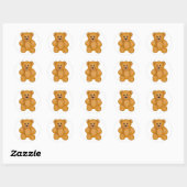 Cartoon Teddy Design Ronde Sticker (Vel)