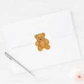 Cartoon Teddy Design Ronde Sticker (Envelop)