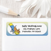 Cartoon teeter totter behendigheid etiket (Insitu)