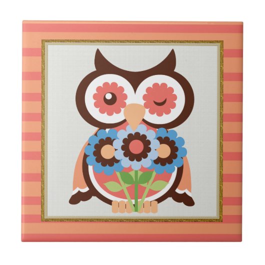 Cartoon tegel van hoefdieren tegeltje (Voorkant)