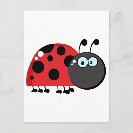 Cartoon-teken voor Ladybug Briefkaart (Voorkant)