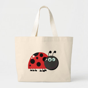 Cartoon-teken voor Ladybug Grote Tote Bag