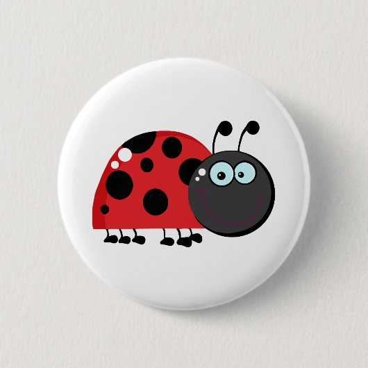 Cartoon-teken voor Ladybug Ronde Button 5,7 Cm (Voorkant)