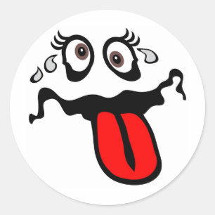 Cartoon-teken wijzigen ronde sticker