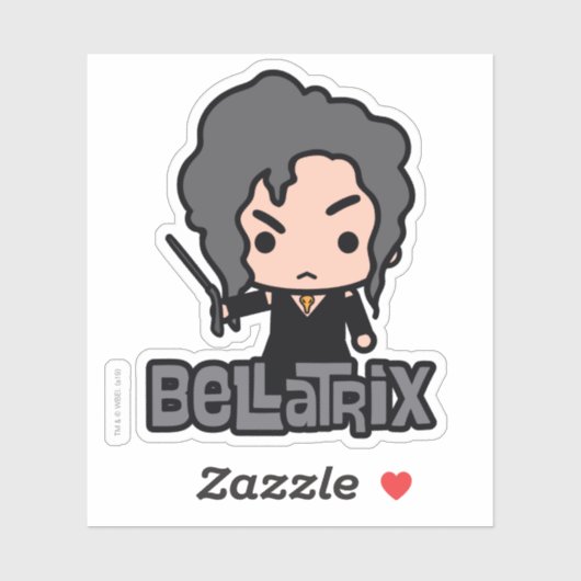 Cartoon tekenkunst met Bellatrix Sticker (Vel)