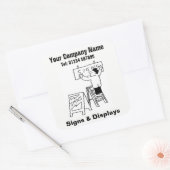 Cartoon Tekens en beeldschermen Vierkante Sticker (Envelop)