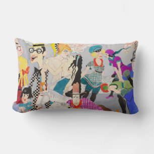 Cartoon-tekens voor Retro Kussen