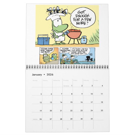 Cartoon-tekentalender Kalender (Jan 2026)