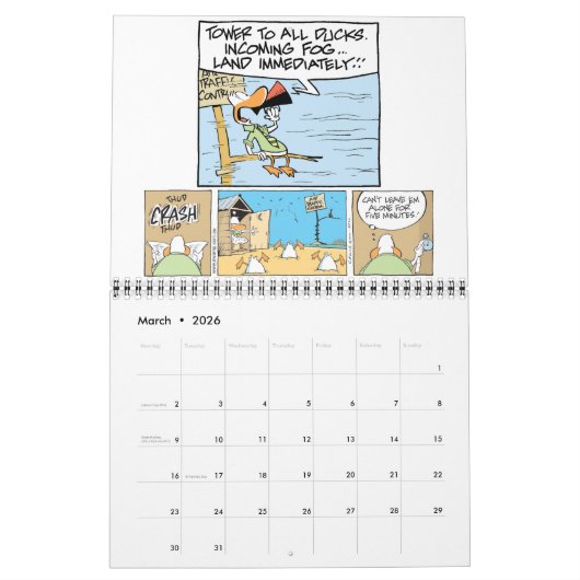 Cartoon-tekentalender Kalender (Mar 2026)