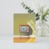  cartoon televisie briefkaart (Staand voorkant)