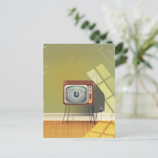  cartoon televisie briefkaart (Staand voorkant)