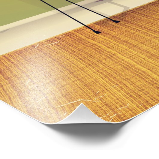  cartoon televisie foto afdruk (Hoek)