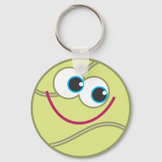 Cartoon Tennis Ball Sleutelhanger (Voorkant)