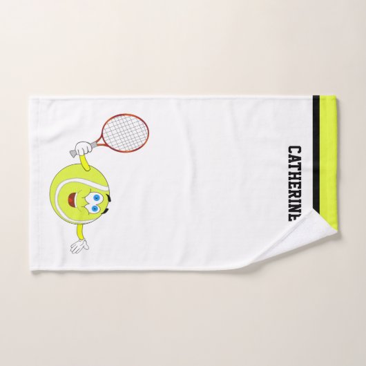 Cartoon Tennis Ball Sporthanddoek Handdoek (Handdoek)