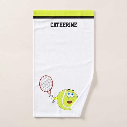 Cartoon Tennis Ball Sporthanddoek Handdoek (Handdoek)