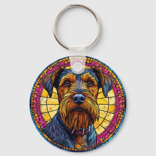 🐶 Cartoon Terrier Pup Voor Dagelijks Gebruik 🐶 Sleutelhanger (Voorkant)