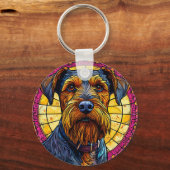🐶 Cartoon Terrier Pup Voor Dagelijks Gebruik 🐶 Sleutelhanger (Achterkant)