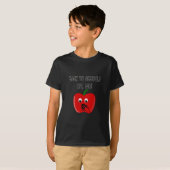 Cartoon Terug naar school Appel T-shirt (Voorkant volledig)
