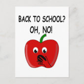 Cartoon Terug naar school Apple Briefkaart (Voorkant)