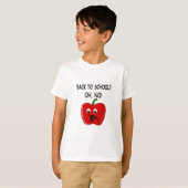 Cartoon Terug naar school Apple T-shirt (Voorkant volledig)