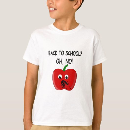 Cartoon Terug naar school Apple T-shirt (Voorkant)