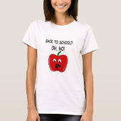 Cartoon Terug naar school Apple T-shirt (Voorkant)